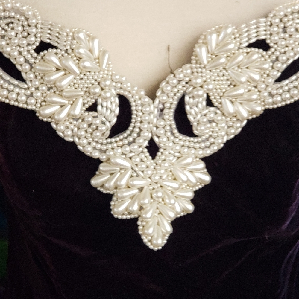 Vtg Niki originals velvet  with embellished beaded